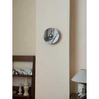 Alter Applique Murale Ronde en Marbre et Métal Style Minimaliste Moderne-Luire