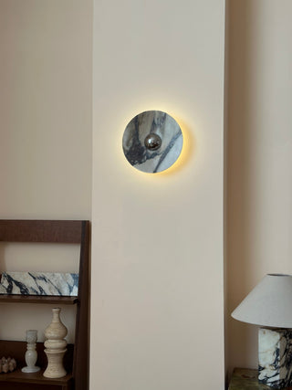 Alter Applique Murale Ronde en Marbre et Métal Style Minimaliste Moderne-Luire