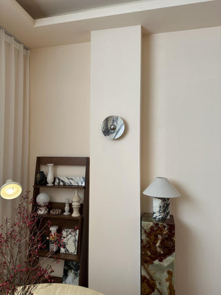 Alter Applique Murale Ronde en Marbre et Métal Style Minimaliste Moderne-Luire