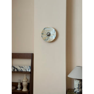 Alter Applique Murale Ronde en Marbre et Métal Style Minimaliste Moderne-Luire