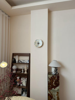 Alter Applique Murale Ronde en Marbre et Métal Style Minimaliste Moderne-Luire