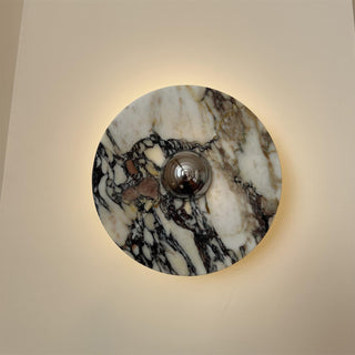 Alter Applique Murale Ronde en Marbre et Métal Style Minimaliste Moderne-Luire