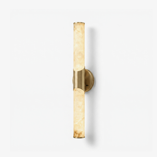 Calcedonia Alabaster Tube Wall Sconce-Neutral Decor