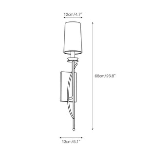 Cirrus Lampe Murale en Métal et Tissu Style Élégance Premium