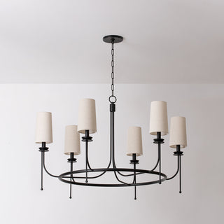 Aurora Lustre en Laiton et Tissu Style Industriel Vintage