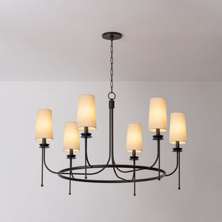 Aurora Lustre en Laiton et Tissu Style Industriel Vintage