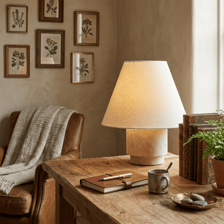 Caldera Travertine Table Lamp-Neutral Decor