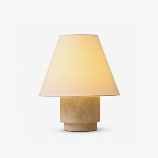 Caldera Travertine Table Lamp-Neutral Decor