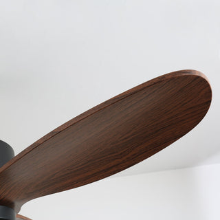 Ventilateur de plafond industriel en bois avec lumière Brisora