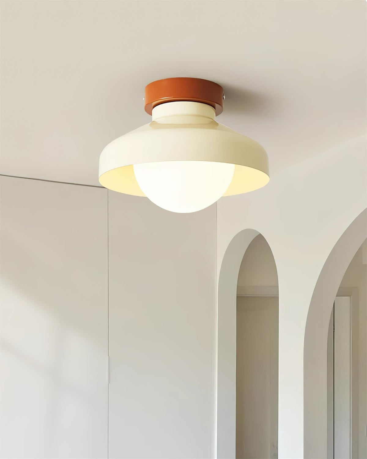 Solvane Blue Metal Flush Mount Ceiling Light-Neutral Decor