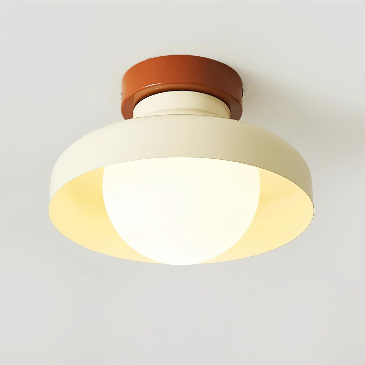 Solvane Blue Metal Flush Mount Ceiling Light-Neutral Decor