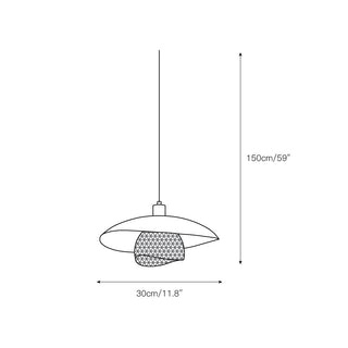 Floyd Lampe Suspendue en Métal Blanc Style Minimaliste Moderne Dynam