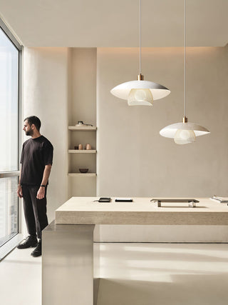 Floyd Lampe Suspendue en Métal Blanc Style Minimaliste Moderne Dynam