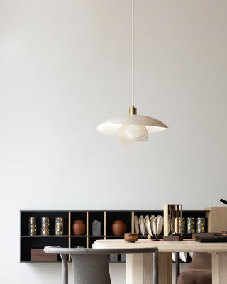 Floyd Lampe Suspendue en Métal Blanc Style Minimaliste Moderne Dynam