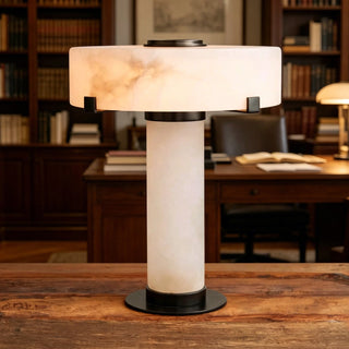 Calix Alabaster Table Lamp-Neutral Decor