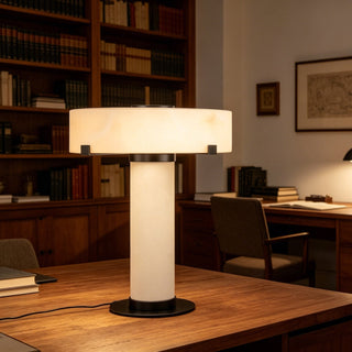 Calix Alabaster Table Lamp-Neutral Decor