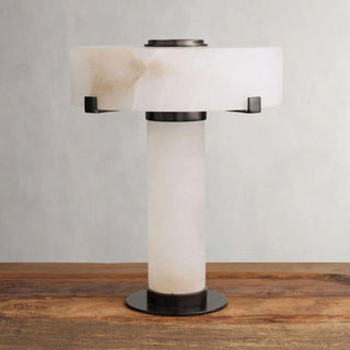 Calix Alabaster Table Lamp-Neutral Decor