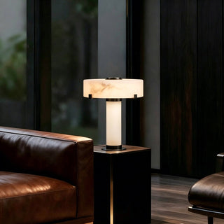 Calix Alabaster Table Lamp-Neutral Decor