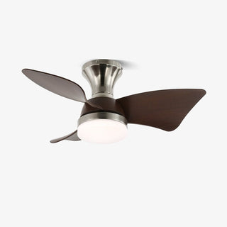Plafonnier Ventilateur Mirella Argent et Bois