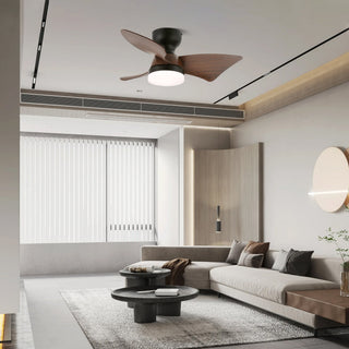 Plafonnier Ventilateur Mirella Argent et Bois
