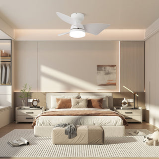 Plafonnier Ventilateur Mirella Argent et Bois