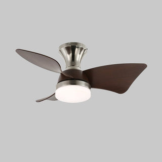 Plafonnier Ventilateur Mirella Argent et Bois