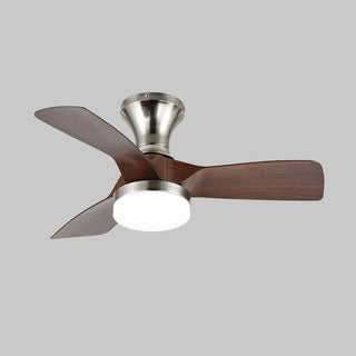 Plafonnier Ventilateur Mirella Argent et Bois