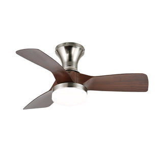 Plafonnier Ventilateur Mirella Argent et Bois