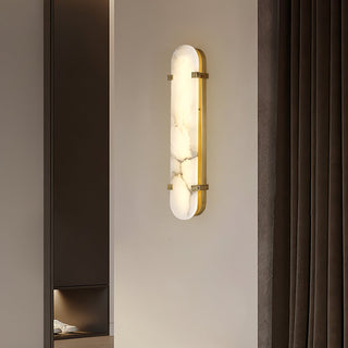 Lunaris Applique Murale Ovale Minimaliste en Albâtre