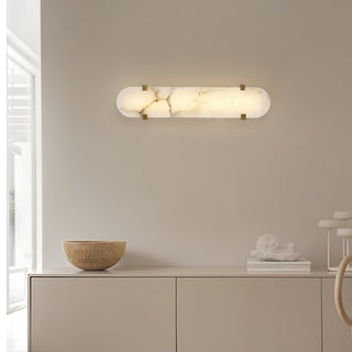 Lunaris Applique Murale Ovale Minimaliste en Albâtre