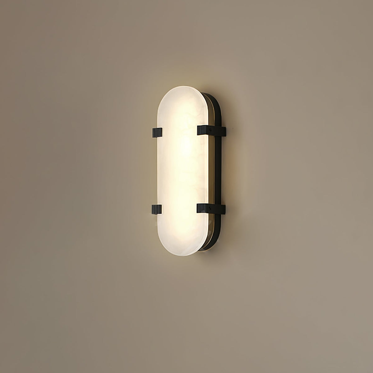 Adrona Applique Murale Ovale Minimaliste en Albâtre
