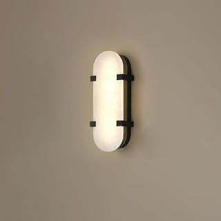 Lunaris Applique Murale Ovale Minimaliste en Albâtre