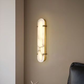 Lunaris Applique Murale Ovale Minimaliste en Albâtre