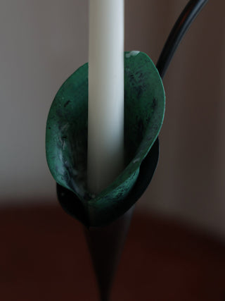 Calla Lily Candle Holder-Neutral Decor
