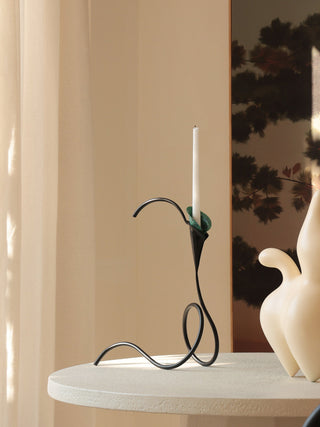 Calla Lily Candle Holder-Neutral Decor