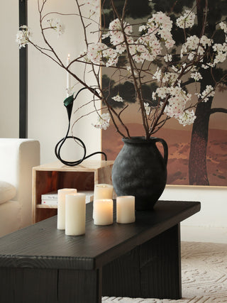 Calla Lily Candle Holder-Neutral Decor