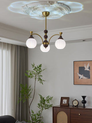 Illoros Lustre en Bois Élégance Traditionnelle