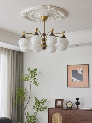 Illoros Lustre en Bois Élégance Traditionnelle