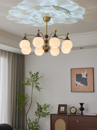 Illoros Lustre en Bois Élégance Traditionnelle