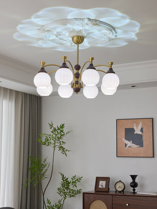 Illoros Lustre en Bois Élégance Traditionnelle