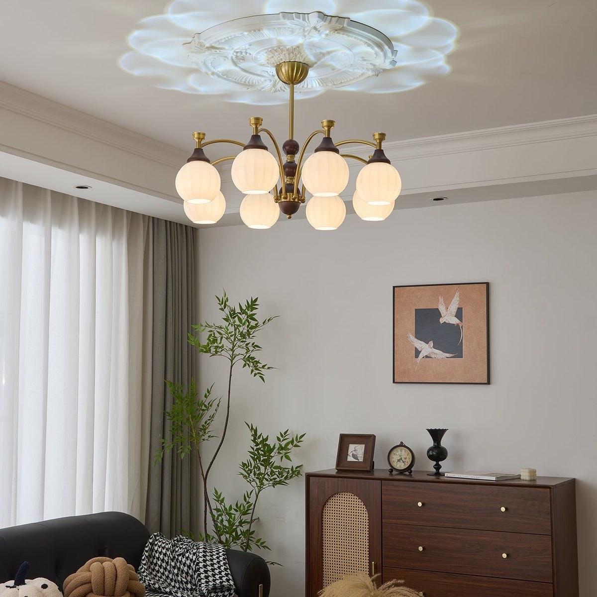 Neliana Lustre en Bois Élégance Traditionnelle
