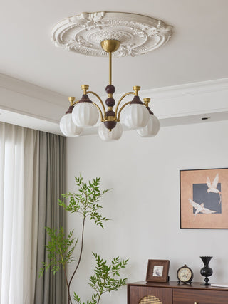 Illoros Lustre en Bois Élégance Traditionnelle