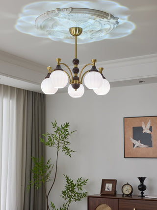 Illoros Lustre en Bois Élégance Traditionnelle