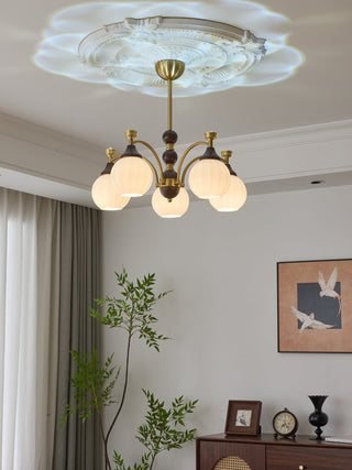 Illoros Lustre en Bois Élégance Traditionnelle