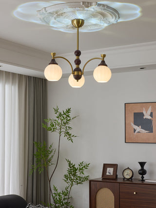 Illoros Lustre en Bois Élégance Traditionnelle