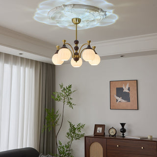Illoros Lustre en Bois Élégance Traditionnelle