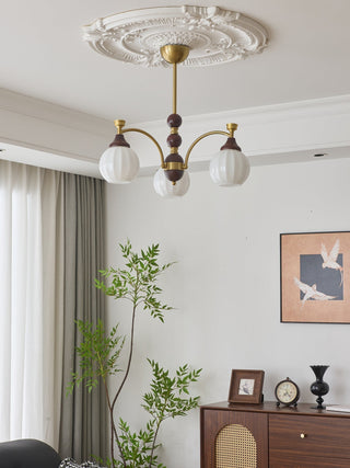 Illoros Lustre en Bois Élégance Traditionnelle