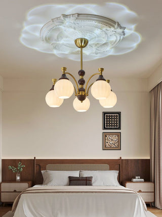 Illoros Lustre en Bois Élégance Traditionnelle