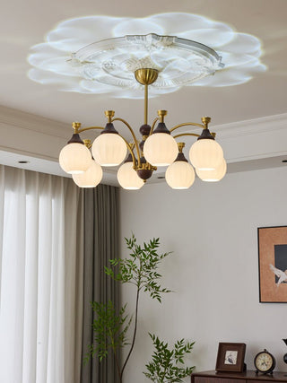 Illoros Lustre en Bois Élégance Traditionnelle