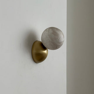 Arca Lampe Murale en Marbre et Métal Style Minimaliste Moderne Eclipse